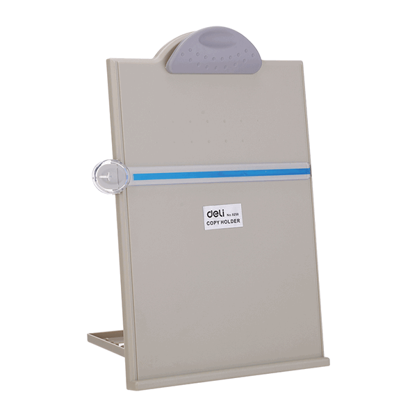Deli E9258 A4 Plastic Clip Board with Ruler Reading Stand - Grey (pc)